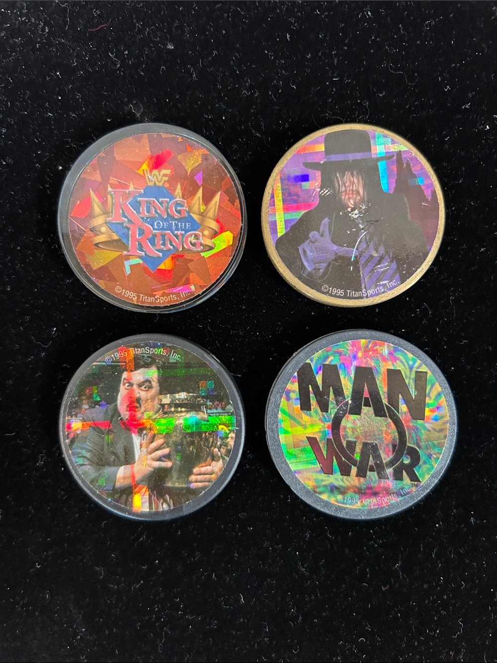 King of the Ring & Man War Holographic POG 4 Piece Lot